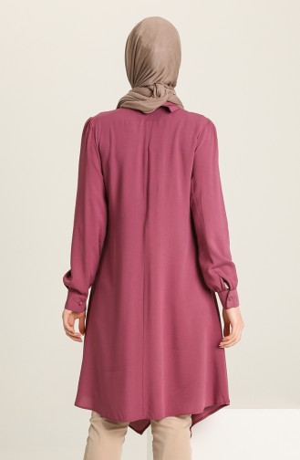 Düğmeli Tunik 1100-03 Gül Kurusu