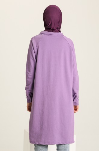 Polo Yaka Tunik 3026-07 Leylak Rengi