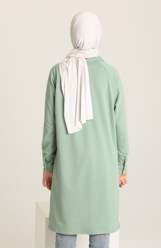 Polo Yaka Tunik 3026-11 Çağla Yeşili