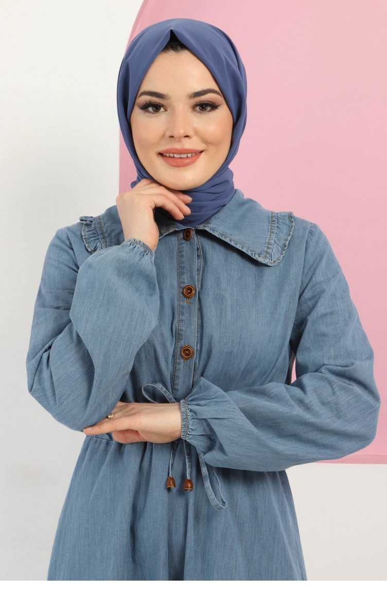 Denim outlet shirt hijab