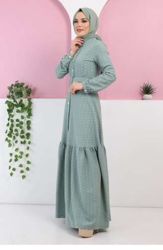 Mint Green Hijab Dress 9435.Mint
