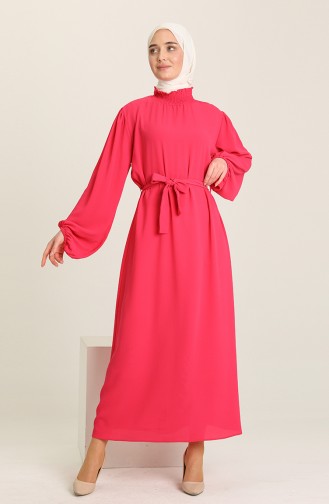 Light Fuchsia Hijab Dress 3373-02