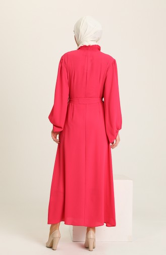 Hellfuchsia Hijab Kleider 3373-02