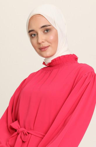 Light Fuchsia Hijab Dress 3373-02