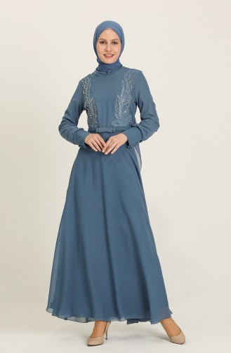 Robe Hijab Bleu Bébé 11878