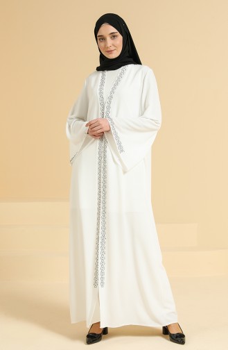 White Abaya 5657-01