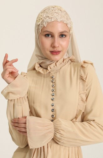 Gold Hijab-Abendkleider 13044