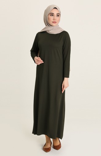 Khaki Hijab Kleider 0420-02