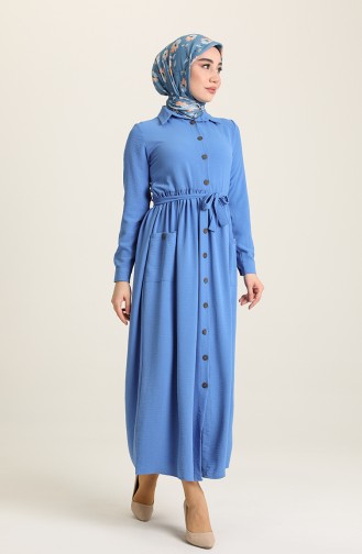 Robe Hijab Bleu 5628-04