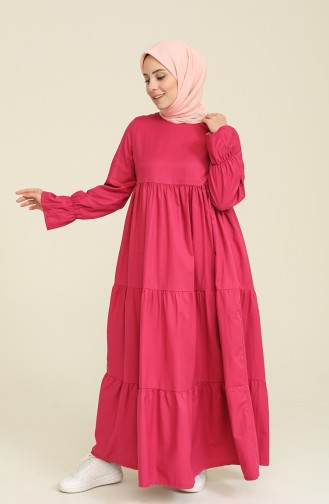 Plum Hijab Dress 0709-03