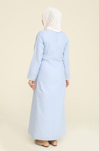 Robe de Prière Bleu Glacé 7035-12