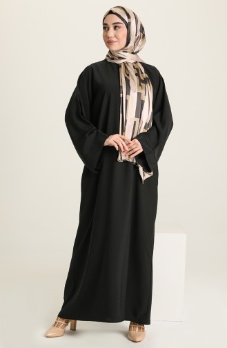 Yarasa Kol Elbise 1112-01 Siyah