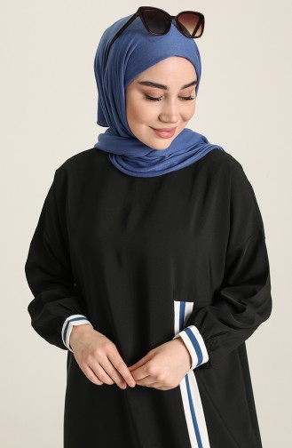 Black Hijab Dress 1114-01