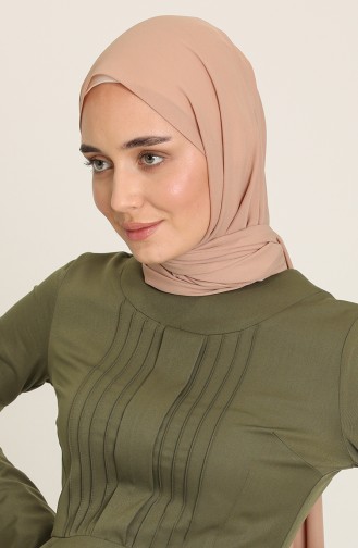Khaki Hijab Dress 3371-03