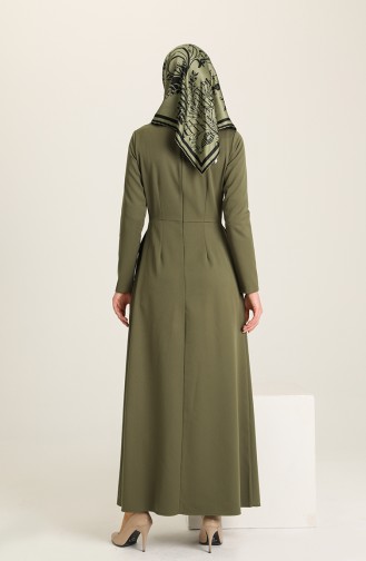 Khaki Hijab Dress 3372-02
