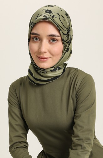 Khaki Hijab Kleider 3372-02