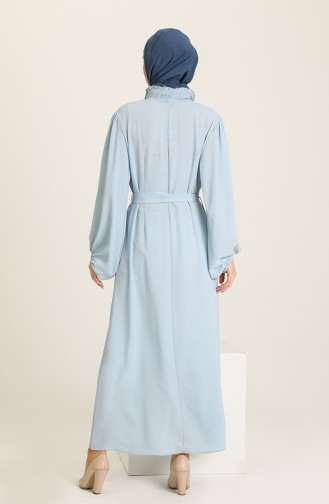 Baby Blue Hijab Dress 3373-01