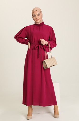 Fuchsia Hijab Dress 3373-06