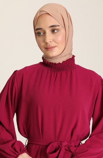 Fuchsia Hijab Kleider 3373-06