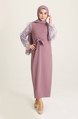 Dark Dusty Rose Hijab Dress 8003-07
