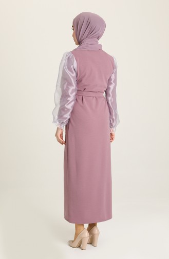 Dunkel-Rose Hijab Kleider 8003-07