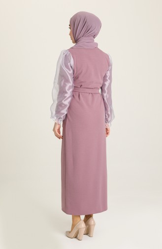 Dark Dusty Rose Hijab Dress 8003-07