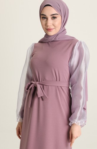 Dark Dusty Rose Hijab Dress 8003-07