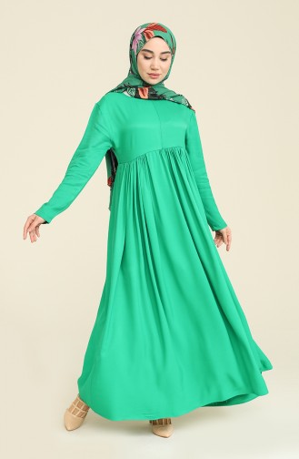 Green Hijab Dress 0404-06