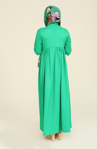 Green Hijab Dress 0404-06