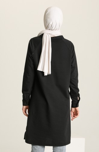 Polo Yaka Tunik 3026-01 Siyah