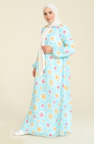 Robe Hijab Turquoise 7284-03