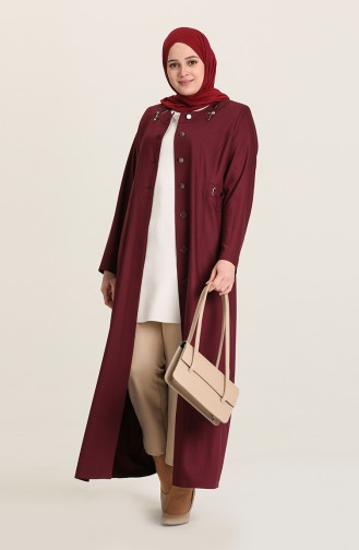 Claret Red Abaya 0418A-01