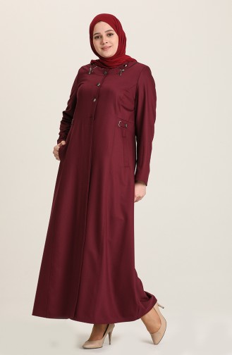 Claret red Abaya 0418A-01