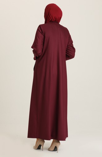 Claret red Abaya 0418A-01