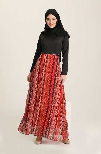 Koralle Hijab Kleider 8136-01