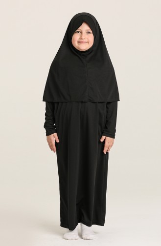 Robe de Prière Pour Enfant 1600-05 Noir 1600-05