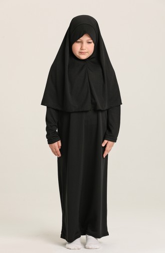 Robe de Prière Pour Enfant 1600-05 Noir 1600-05