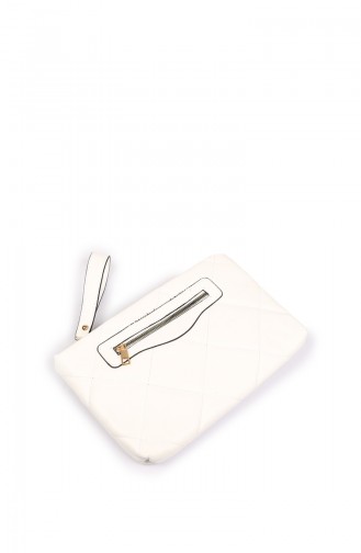 White Portfolio Clutch 01Z-02