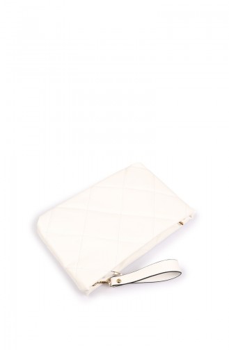 White Portfolio Clutch 01Z-02