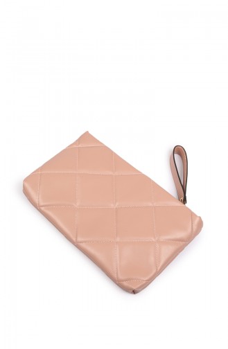 Beige-Rose Portfolio Handtasche 01Z-09