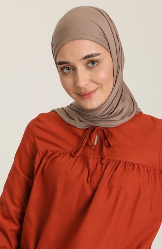 Creme Hijab Kleider 7298-04