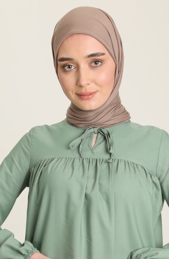 Grün Hijab Kleider 7298-08