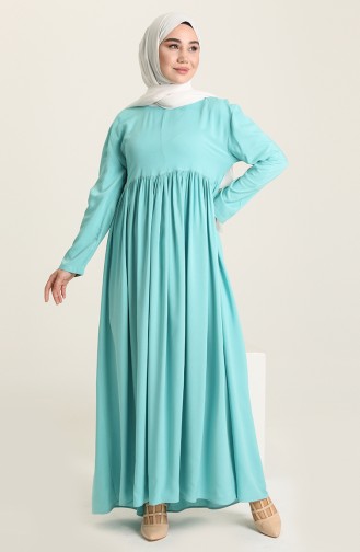 Turquoise Hijab Dress 0404-04