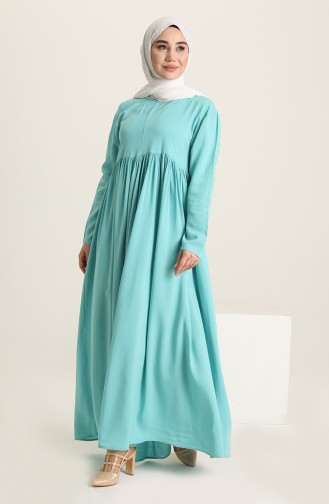 Turquoise Hijab Dress 0404-04