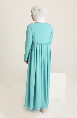 Robe Hijab Turquoise 0404-04