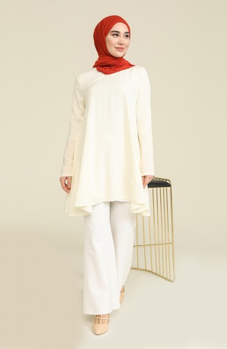 Cream Tuniek 7043-03