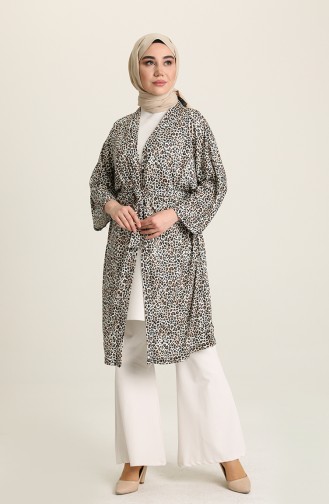 Kimono Couleur Brun 10459B-01