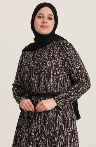 Büyük Beden Tunik Pantolon Takım 2616D-03 Mürdüm