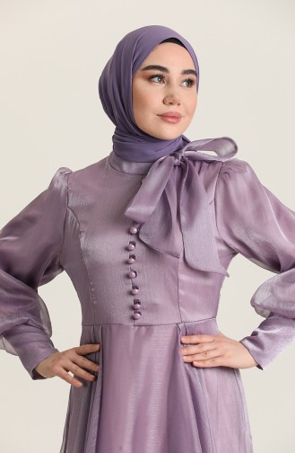 Violet Hijab Evening Dress 52828-01
