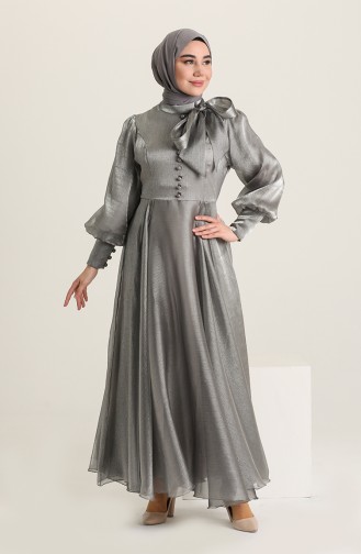 Grau Hijab-Abendkleider 52828-02